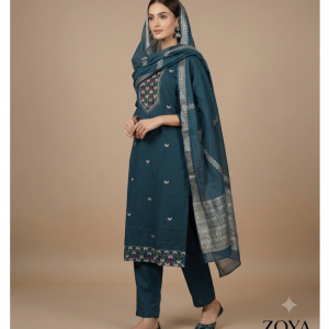 Teal Blue Kurti Set