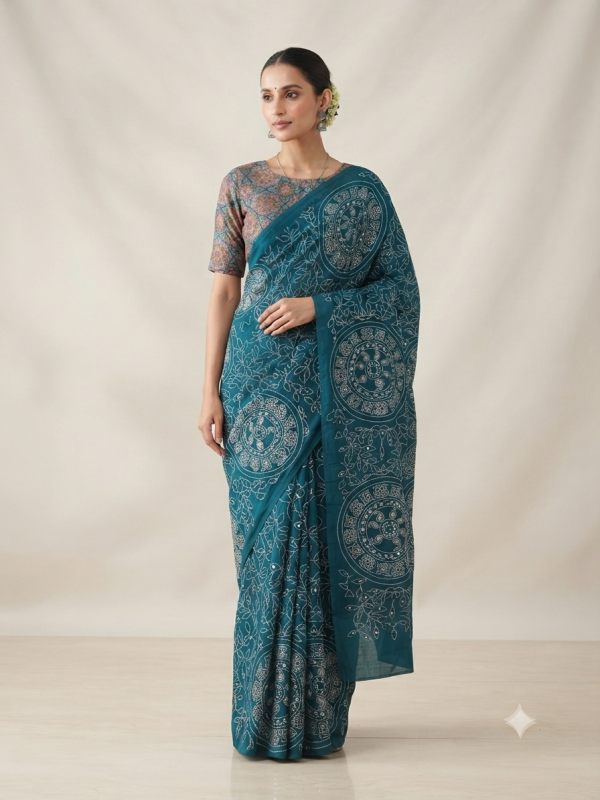 Hardhik print saree