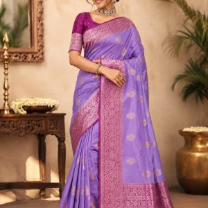 Lavender Fancy Saree
