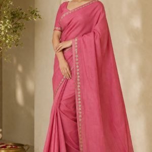 Plain saree  work blouse beautiful look
