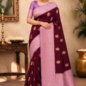 Maroon Fancy Saree