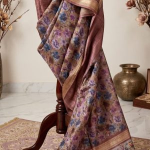 Mauve Floral Saree