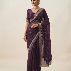 Fancy Work Saree