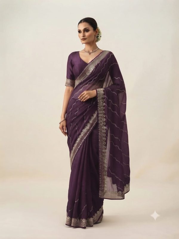 Fancy Work Saree