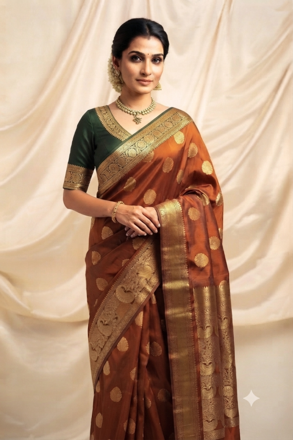 Semi gadhwal Pattu sarees