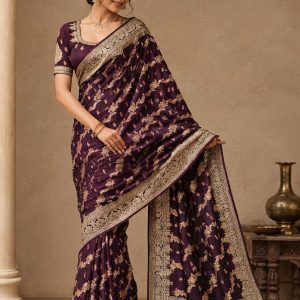 Wine Banaras Saree