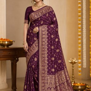 Purple Banaras Saree