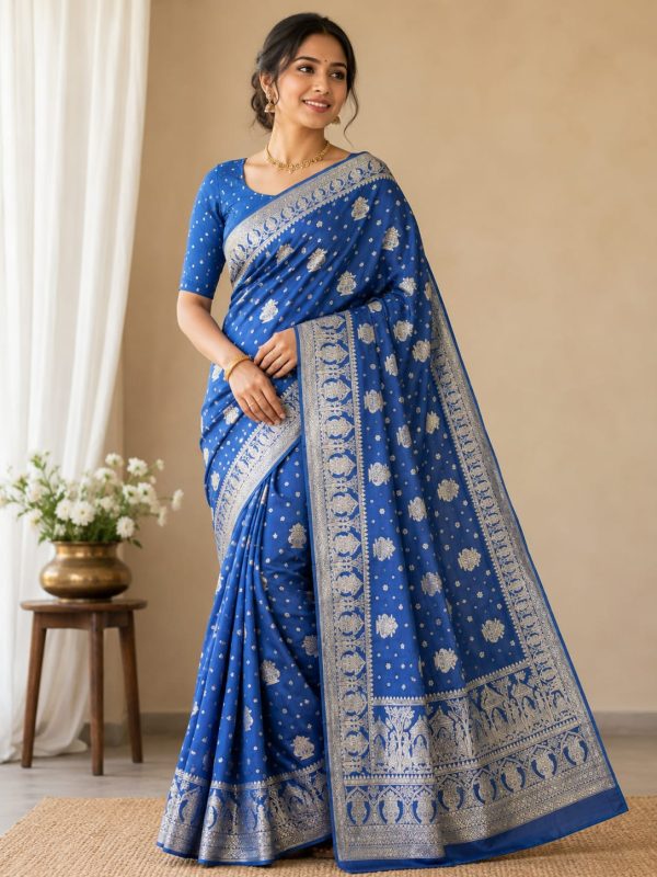 Royal Blue Banaras Saree