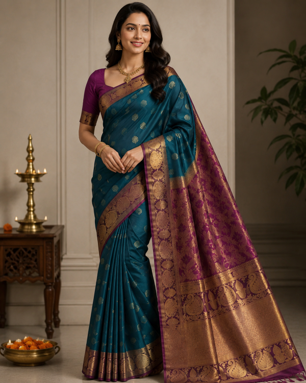 Semi gadhwal pattu sarees
